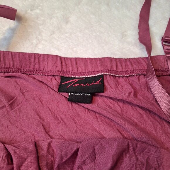 Torrid Lace Crinkle Cami Tank Top Sz 2 Strappy Coquette Fairy Boho Vintage Y2K - Picture 9 of 13